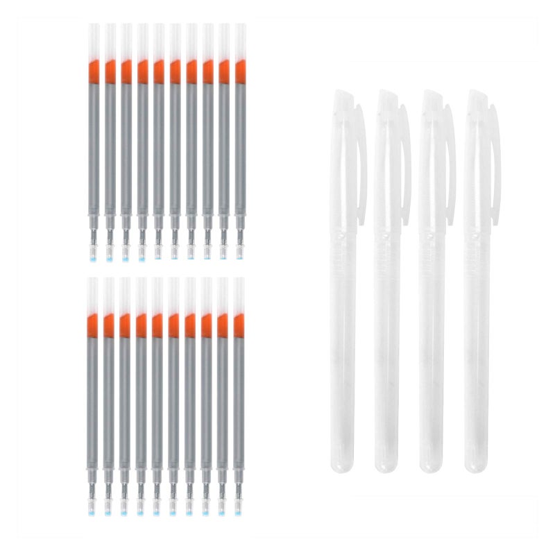 BXT Leather Mercury Marking Set - Silver Refills, Temporary Clothes Marking Pen for Shoes & Bag Making (20pcs Silver + 4 Barrels) - Image 1